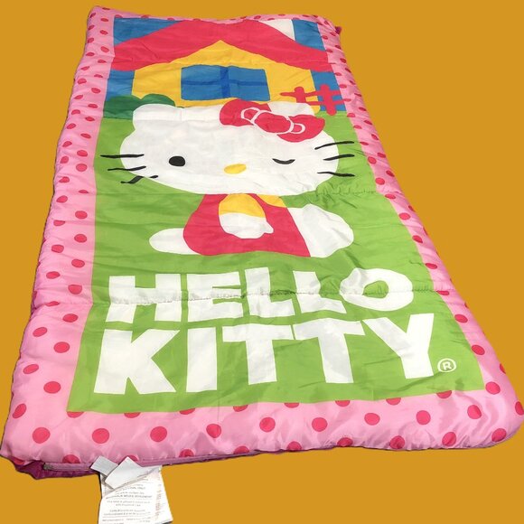 2013 HELLO KITTY Child Sleeping Bag 54" x 27" SANRIO Whimsical Cat Character - Picture 2 of 16